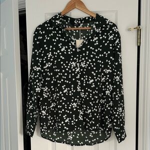 Dokotoo Dark Green and White Blouse S/M